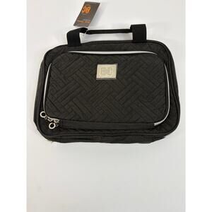 Bang & Carsen Quilted Black Hanging Toiletry Bag Travel Makeup Organizer Holiday